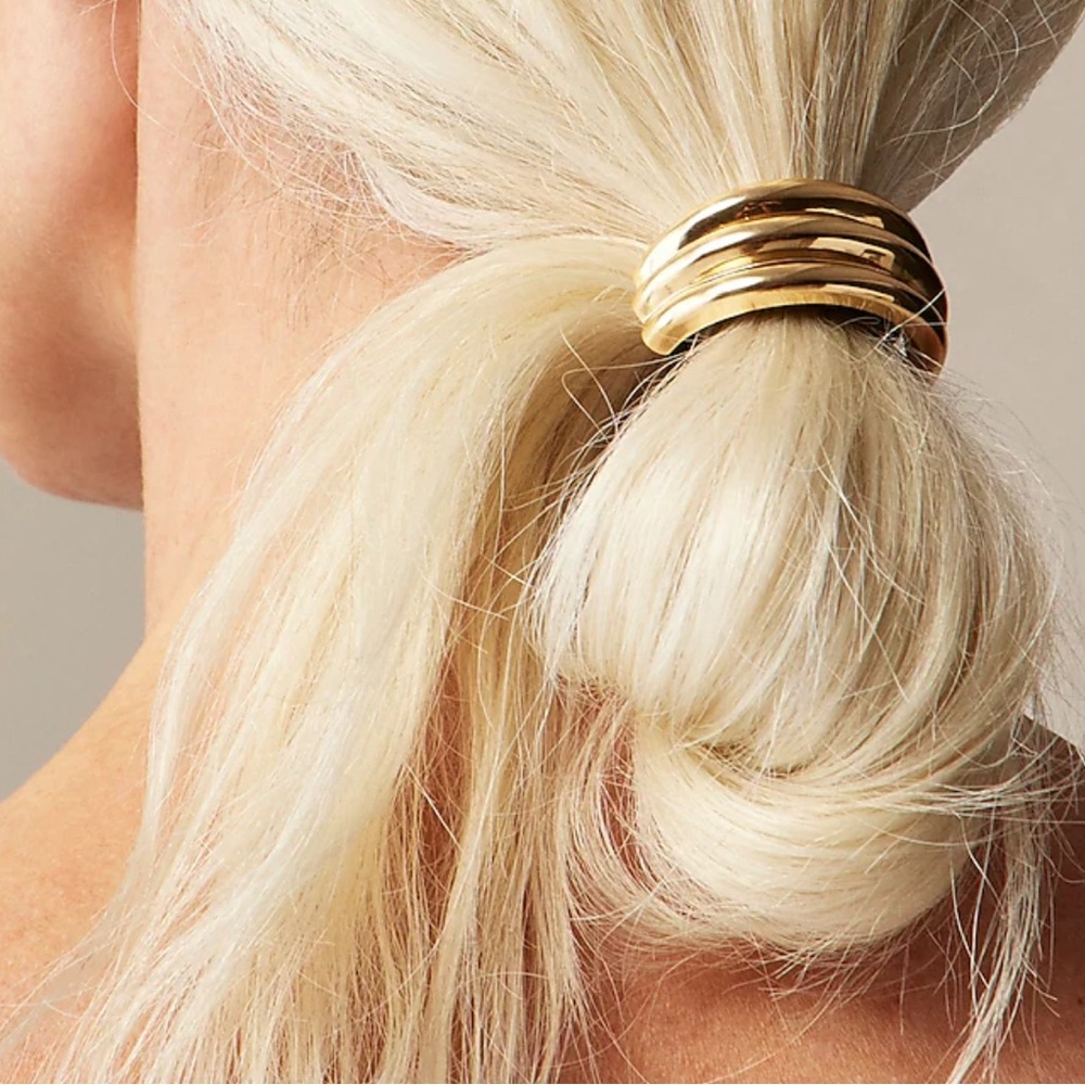 JCREW Ridged metal hair tie